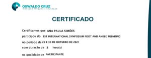 Internacional Symposium Foot and Ankle Trending